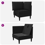 vidaXL Canapé d'angle avec rangement Noir Velours