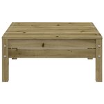 vidaXL Canapé de jardin 3 places avec repose-pieds bois pin imprégné
