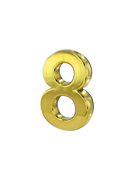 THIRARD - Chiffre 8 doré adhésif  ABS  H.50mm