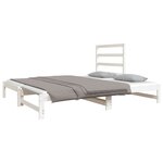 vidaXL Lit coulissant sans matelas blanc 2x(90x190) cm
