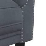 vidaXL Canapé à 2 places gris foncé velours