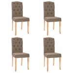 vidaXL Chaises à manger lot de 4 taupe tissu