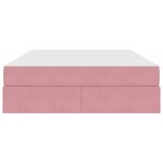 vidaXL Lit avec rangement et matelas Rose 140 x 200 cm Velours