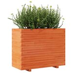 vidaXL Jardinière cire marron 90x40x72 cm bois de pin massif
