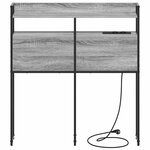 vidaXL Tête de lit avec étagère Sonoma gris 80 cm Bois d'ingénierie