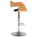 vidaXL Tabouret de bar Noir Bois courbé et similicuir