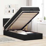 vidaXL Cadre de lit ottoman avec matelas noir 90x190 cm velours