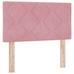 vidaXL Lit à ressorts avec matelas avec matelas Rose 80 x 200 cm tissu