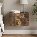 vidaXL Cabinet de chevet mural Chêne fumé 33 x 34 5 x 20 cm