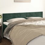 vidaXL Têtes de lit 2 Pièces Vert foncé 90x5x78/88 cm Velours