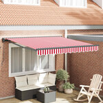 vidaXL Cadre d'auvent Rouge et Blanc 300 x 250 cm