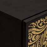 vidaXL Buffet avec étagère Noir 40 x 33 x 75 cm Bois de mangue massif