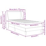 vidaXL Cadre de lit avec matelas avec tête de lit Polyester