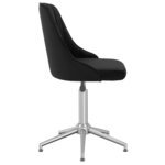 vidaXL Chaise pivotante de salle à manger Noir Velours