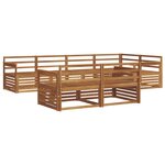 vidaXL Ensemble de canapés d'extérieur 7 Pièces Naturel