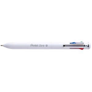 Stylo à bille rétractable 4 couleurs iZee  blanc PENTEL