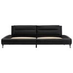 Vidaxl cadre de lit noir similicuir 160 x 200 cm