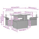 vidaXL Ensemble de canapé de jardin 5 pièces avec coussins Beige Rattan en polyéthylène