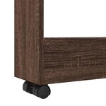 vidaXL Chariot de rangement étroit 3 niveaux chêne marron