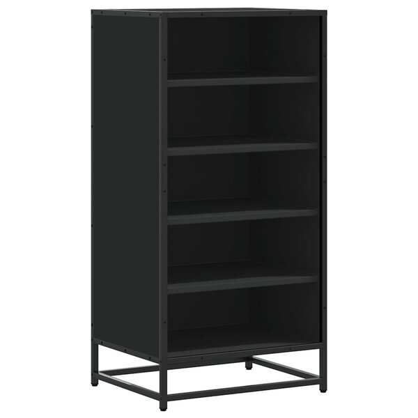 vidaXL Étagère à chaussures noir 48x38x97 5 cm bois d'ingénierie