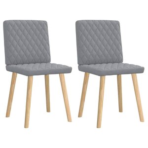 vidaXL Chaises à manger lot de 2 gris clair tissu