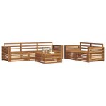 vidaXL Ensemble de canapés d'extérieur 6 Pièces Naturel