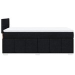 vidaXL Sommier à lattes de lit et matelas Noir 80x200 cm Tissu