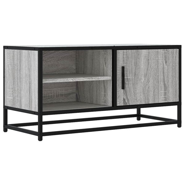 vidaXL Meuble TV sonoma gris 80x34 5x40 cm bois d'ingénierie et métal