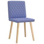 vidaXL Chaises à manger lot de 2 bleu jean tissu