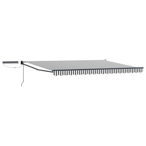 vidaXL Auvent rétractable électrique Anthracite et blanc 4 x 2 m