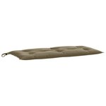 vidaXL Coussins de banc de jardin lot de 2 taupe mélangé tissu