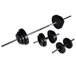 Vidaxl banc d'entraînement réglable avec jeu d'haltères 30 5 kg
