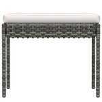 vidaXL Salon de jardin 6 Pièces avec coussins résine tressée gris