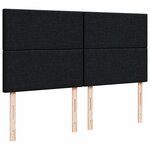 vidaXL Sommier à lattes de lit avec matelas Noir 200x200 cm Tissu
