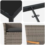 vidaXL Ensemble de salle à manger pour jardin 7 Pièces Gris Poly rotin