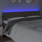 vidaXL Tête de lit à LED Taupe 160x5x78/88 cm Tissu