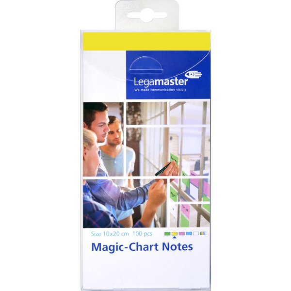 Magic-Chart, bloc de feuilles, 10 x 20 cm, jaune (paquet 100 unités)