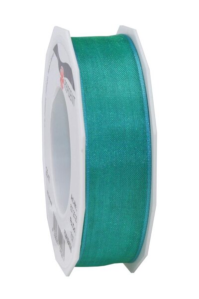 Organza four seasons 25-m-rouleau 25 mm glauque laitonné