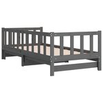 vidaXL Lit coulissant sans matelas gris 2x(90x190) cm