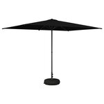 vidaXL Parasol de jardin 200 x 300 cm Polyester Rectangulaire Noir