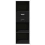 vidaXL Buffet haut noir 40x42 5x124 cm bois d'ingénierie