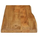 vidaXL Dessus de table 80x40x3 8 cm bord vivant bois massif manguier