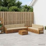 vidaXL Ensemble de canapés d'extérieur 8 Pièces Naturel et Beige