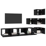 vidaXL Ensemble meuble TV 6 Pièces 80 x 30 x 30 cm Chêne noir