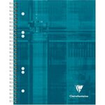 Cahier spirales clairefontaine bind'o block a5+ 16 x 21 cm perforé - petits carreaux - 180 pages
