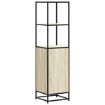 vidaXL Buffet haut chêne sonoma 35 5x35x139 cm bois d'ingénierie métal
