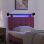 vidaXL Tête de lit suspendue Avec lumière LED Bordeaux Tissu