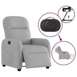 vidaXL Fauteuil inclinable électrique gris nuage tissu