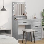 vidaXL Coiffeuse Sonoma gris 50 x 41 x 135 cm Bois d'ingénierie