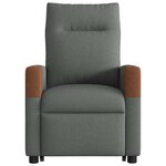 vidaXL Fauteuil de massage inclinable Gris foncé Tissu